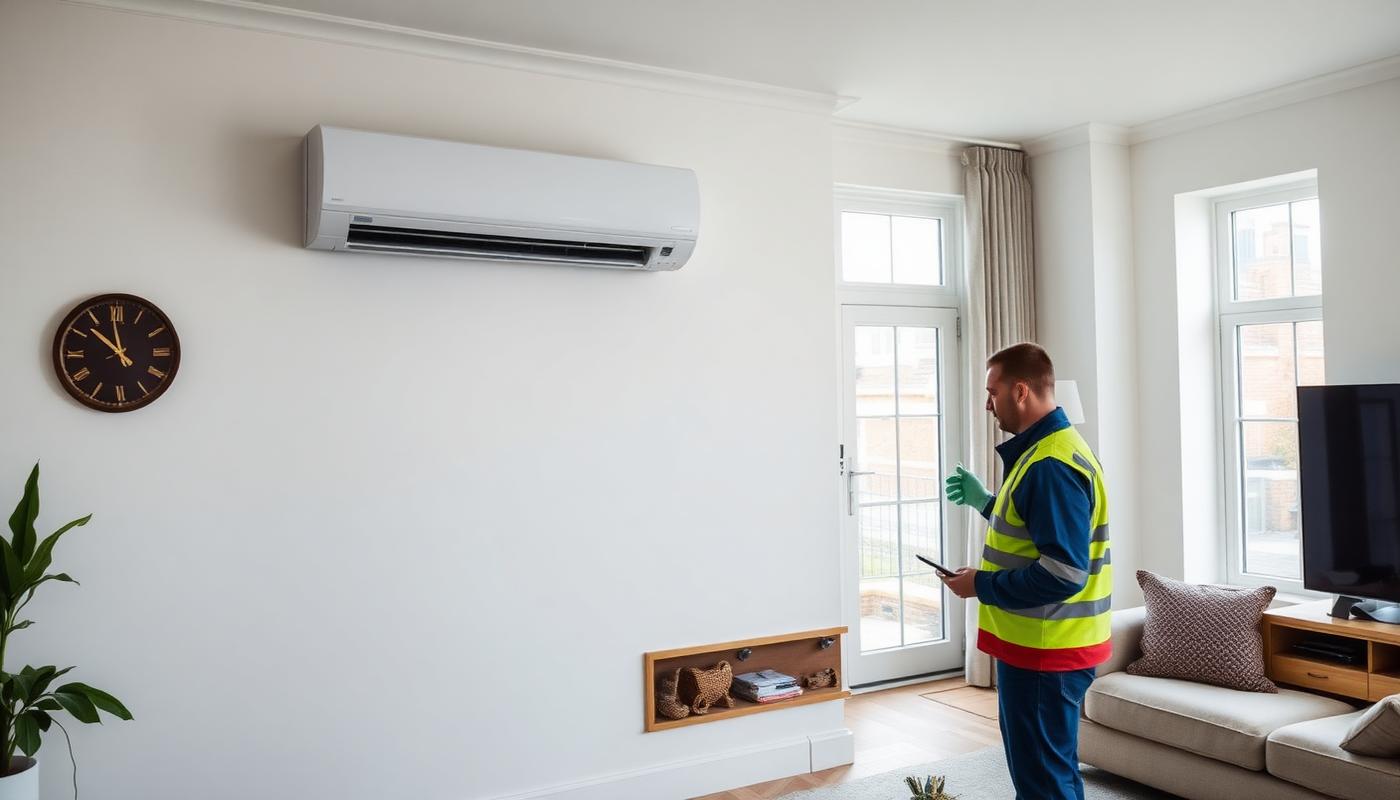 AC Engineer work — air conditioning and heat pump installation