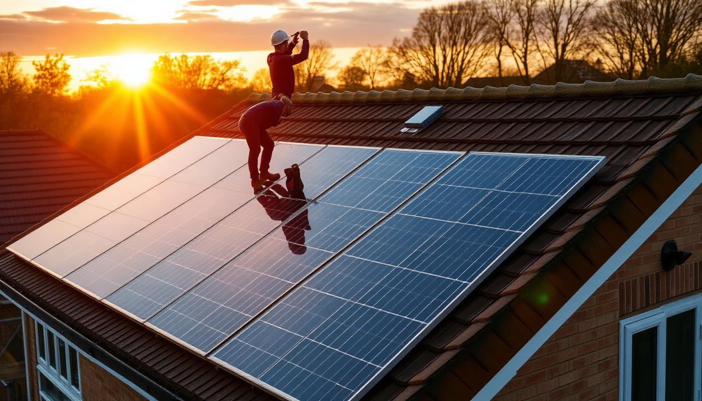 Solar PV & Battery Installer work — solar panels, batteries and energy storage